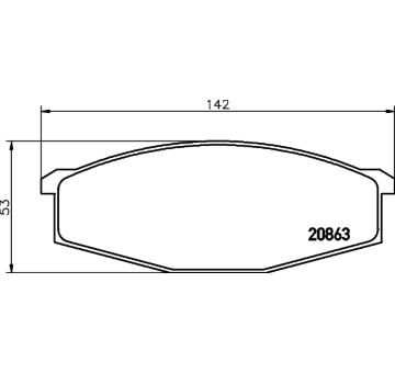 Sada brzdových destiček, kotoučová brzda HELLA PAGID 8DB 355 007-291