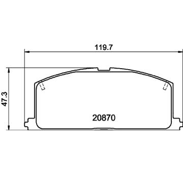 Sada brzdových destiček, kotoučová brzda HELLA PAGID 8DB 355 006-091