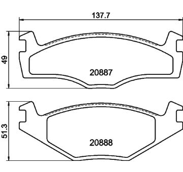 Sada brzdových destiček, kotoučová brzda HELLA PAGID 8DB 355 017-501