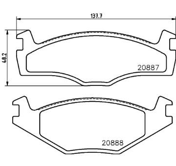 Sada brzdových destiček, kotoučová brzda HELLA PAGID 8DB 355 017-521