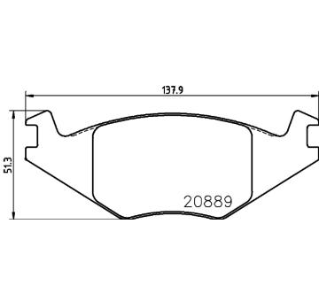 Sada brzdových destiček, kotoučová brzda HELLA PAGID 8DB 355 017-491