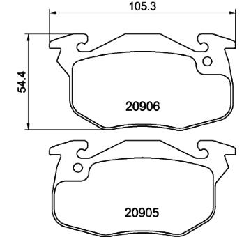 Sada brzdových destiček, kotoučová brzda HELLA PAGID 8DB 355 019-141