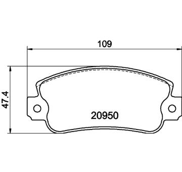 Sada brzdových destiček, kotoučová brzda HELLA PAGID 8DB 355 018-991