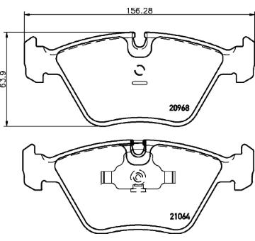 Sada brzdových destiček, kotoučová brzda HELLA PAGID 8DB 355 007-411