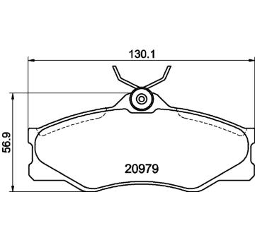 Sada brzdových destiček, kotoučová brzda HELLA PAGID 8DB 355 017-661