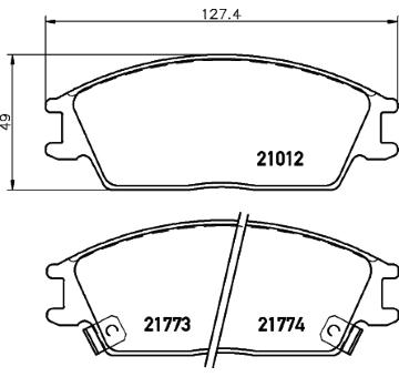 Sada brzdových destiček, kotoučová brzda HELLA PAGID 8DB 355 006-271