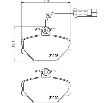 Sada brzdových destiček, kotoučová brzda HELLA PAGID 8DB 355 006-191