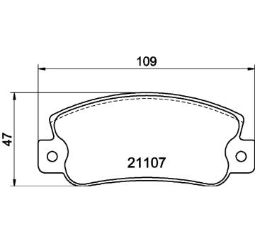 Sada brzdových destiček, kotoučová brzda HELLA PAGID 8DB 355 019-061