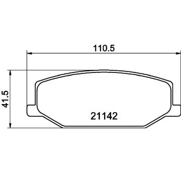 Sada brzdových destiček, kotoučová brzda HELLA PAGID 8DB 355 006-161