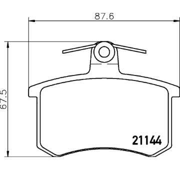 Sada brzdových destiček, kotoučová brzda HELLA PAGID 8DB 355 017-951