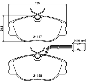 Sada brzdových destiček, kotoučová brzda HELLA PAGID 8DB 355 017-781