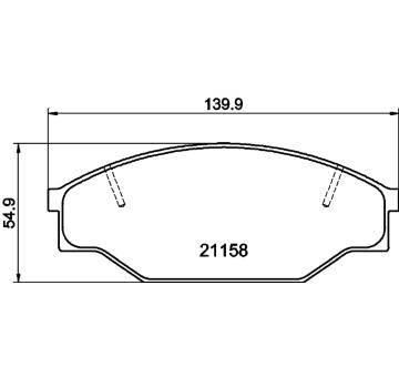 Sada brzdových destiček, kotoučová brzda HELLA PAGID 8DB 355 006-121