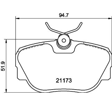 Sada brzdových destiček, kotoučová brzda HELLA PAGID 8DB 355 017-811