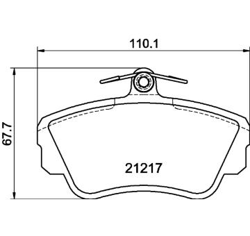 Sada brzdových destiček, kotoučová brzda HELLA PAGID 8DB 355 017-921