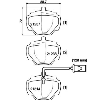 Sada brzdových destiček, kotoučová brzda HELLA PAGID 8DB 355 019-241