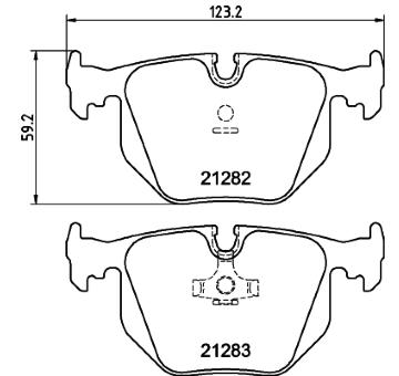 Sada brzdových destiček, kotoučová brzda HELLA PAGID 8DB 355 008-121