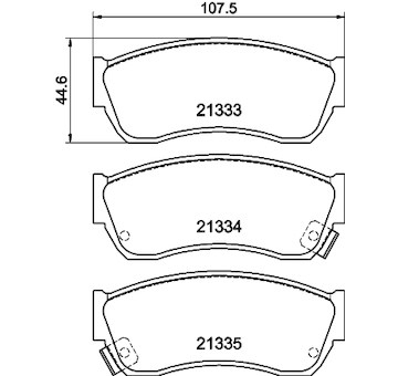 Sada brzdových destiček, kotoučová brzda HELLA PAGID 8DB 355 005-711