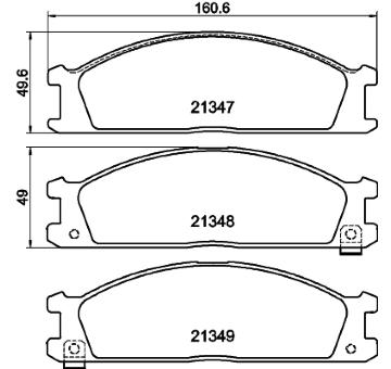Sada brzdových destiček, kotoučová brzda HELLA PAGID 8DB 355 005-651