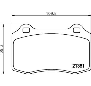 Sada brzdových destiček, kotoučová brzda HELLA PAGID 8DB 355 006-591