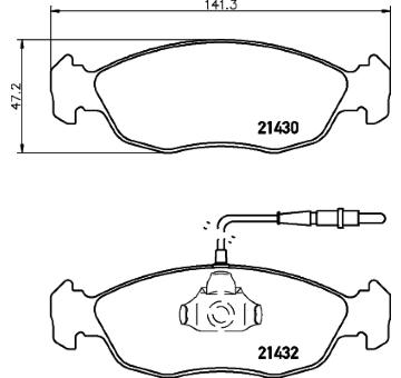 Sada brzdových destiček, kotoučová brzda HELLA PAGID 8DB 355 007-711