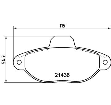 Sada brzdových destiček, kotoučová brzda HELLA PAGID 8DB 355 019-151