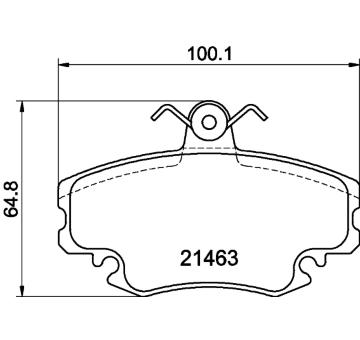 Sada brzdových destiček, kotoučová brzda HELLA PAGID 8DB 355 018-131