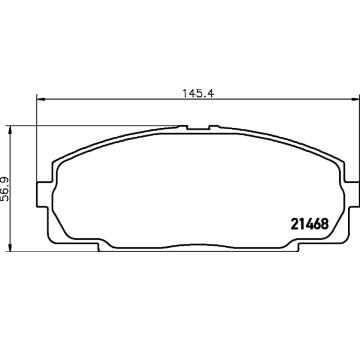 Sada brzdových destiček, kotoučová brzda HELLA PAGID 8DB 355 016-921