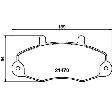 Sada brzdových destiček, kotoučová brzda HELLA PAGID 8DB 355 019-371