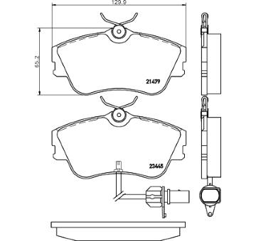 Sada brzdových destiček, kotoučová brzda HELLA PAGID 8DB 355 018-621