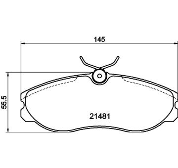 Sada brzdových destiček, kotoučová brzda HELLA PAGID 8DB 355 016-651