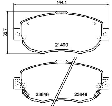 Sada brzdových destiček, kotoučová brzda HELLA PAGID 8DB 355 010-151