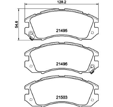 Sada brzdových destiček, kotoučová brzda HELLA PAGID 8DB 355 006-461