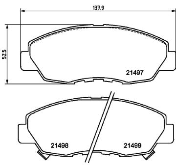 Sada brzdových destiček, kotoučová brzda HELLA PAGID 8DB 355 016-511