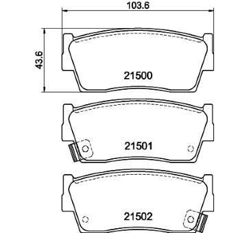 Sada brzdových destiček, kotoučová brzda HELLA PAGID 8DB 355 016-371