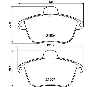Sada brzdových destiček, kotoučová brzda HELLA PAGID 8DB 355 019-081