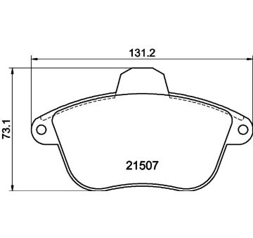 Sada brzdových destiček, kotoučová brzda HELLA PAGID 8DB 355 019-071
