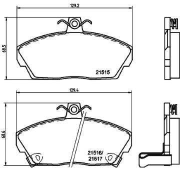 Sada brzdových destiček, kotoučová brzda HELLA PAGID 8DB 355 018-031