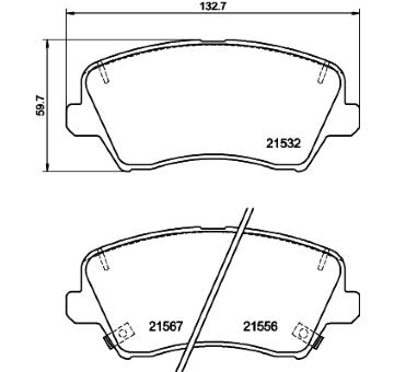 Sada brzdových destiček, kotoučová brzda HELLA PAGID 8DB 355 039-971