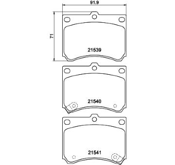 Sada brzdových destiček, kotoučová brzda HELLA PAGID 8DB 355 006-481