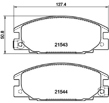 Sada brzdových destiček, kotoučová brzda HELLA PAGID 8DB 355 016-341