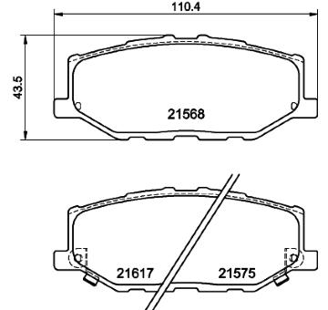 Sada brzdových destiček, kotoučová brzda HELLA PAGID 8DB 355 040-421