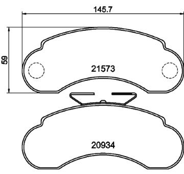 Sada brzdových destiček, kotoučová brzda HELLA PAGID 8DB 355 019-101