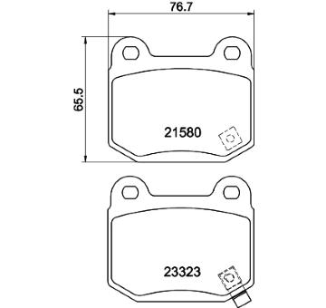 Sada brzdových destiček, kotoučová brzda HELLA PAGID 8DB 355 010-691