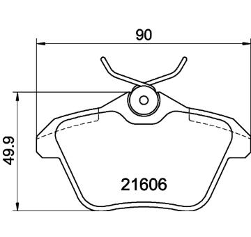 Sada brzdových destiček, kotoučová brzda HELLA PAGID 8DB 355 018-291