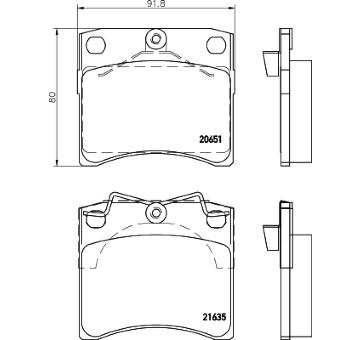 Sada brzdových destiček, kotoučová brzda HELLA PAGID 8DB 355 018-381