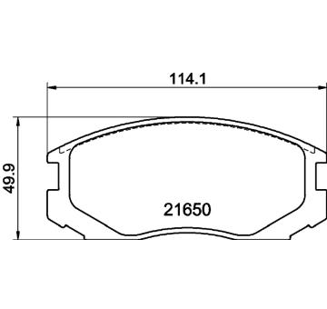 Sada brzdových destiček, kotoučová brzda HELLA PAGID 8DB 355 017-161