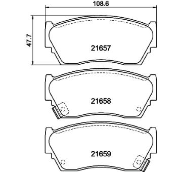 Sada brzdových destiček, kotoučová brzda HELLA PAGID 8DB 355 016-351