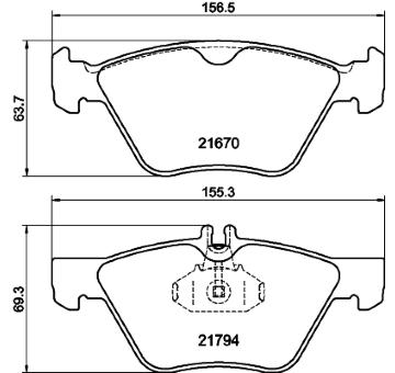 Sada brzdových destiček, kotoučová brzda HELLA PAGID 8DB 355 007-861