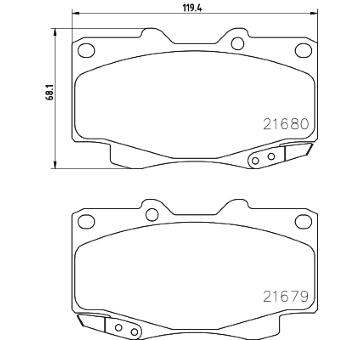 Sada brzdových destiček, kotoučová brzda HELLA PAGID 8DB 355 013-481