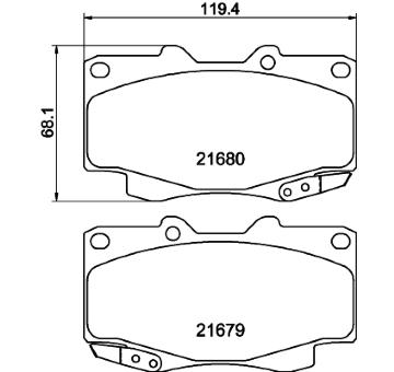 Sada brzdových destiček, kotoučová brzda HELLA PAGID 8DB 355 020-811